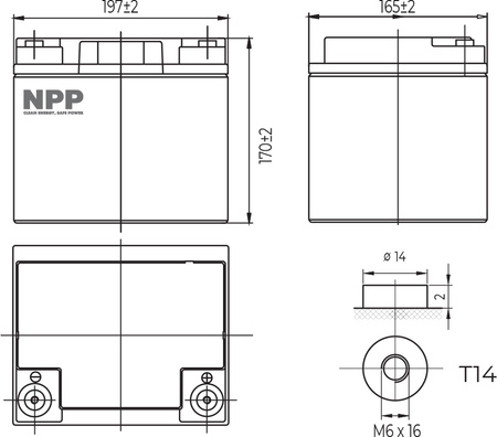 LFP LiFePO4 128V 50Ah T14 batéria