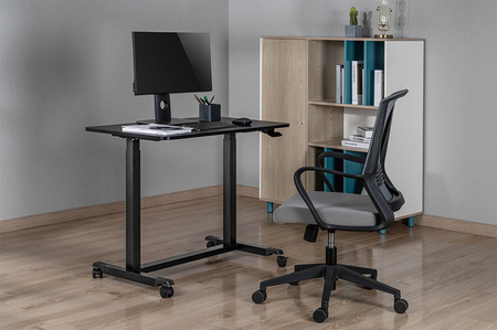 Buddy 04 nastaviteľný stôl na vozíku čierny