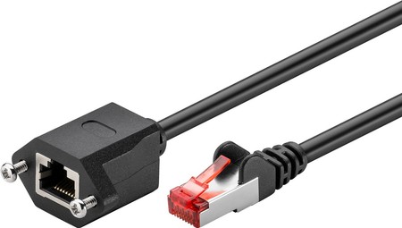 Kabel LAN przedłużacz CAT 6 F/UTP czarny 1m