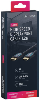 CLICKTRONIC DisplayPort DP - DP 1.2 4K Kabel 1m