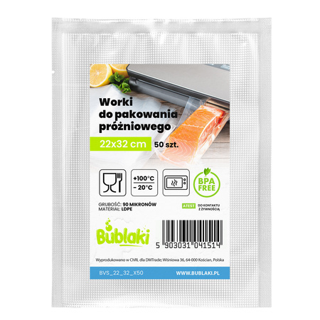 Vacuum Packaging Bags 22x32cm 50 pcs.