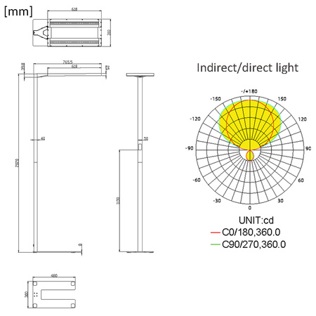 Lampa wolnostojąca podłogowa GLOW D24 Pro Czarna