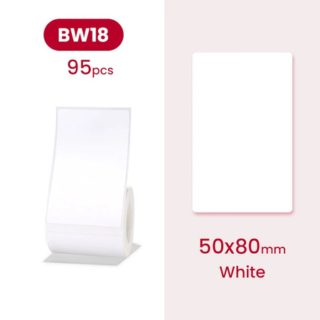 Štítky série B Niimbot 50x80 mm 95 ks biele