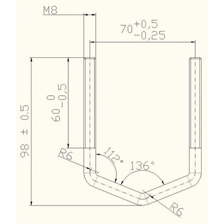 F18mm antenna cantilever for balcony mounts 2pcs