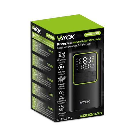 Pompka akumulatorowa 4000mAh cyl 19mm VAYOX VA0409