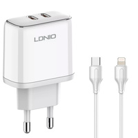 Charger with cable Apple MFI license 35W 2x USB-C