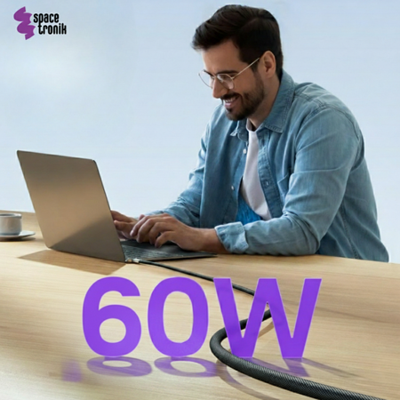 Kabel LED silikonowy USB-C do USB-C 0.5m