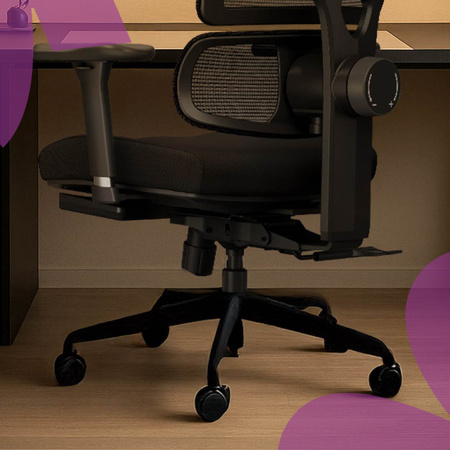 Ergonomiczny fotel Spacetronik LUMBO 44 Czarny