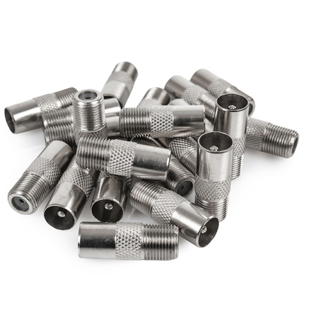 F-Buchse / TV-Stecker gerade TV-IECM01 Box 100St