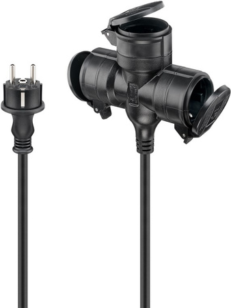 Goobay elektrický predlžovací kábel 3x zásuvka 10m