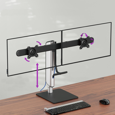 Mobilna podstawa na dwa monitory Spacetronik