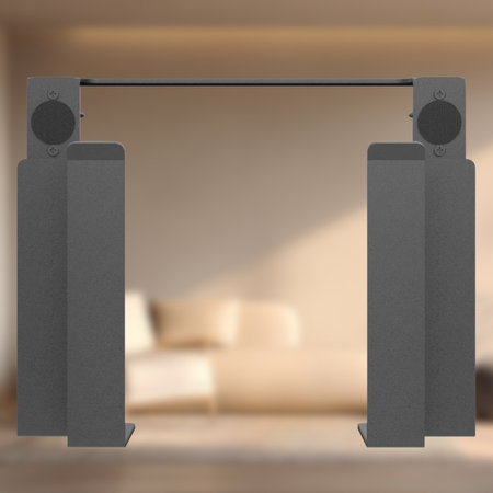 Boczny organizer do biurka na zacisk 25×20×8 cm czarny SPB146B