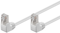 Patchcord CAT 5E F/UTP 2x90 BÍLÝ 5m