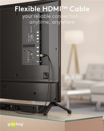 Kabel HDMI 2.1 8K 60Hz Goobay Plus TEXTIL 3m