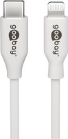 USB-C - Apple Lightning Plug Goobay White 2m Cable