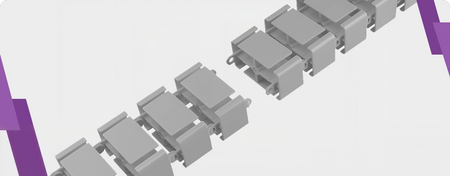 Magnetic cable guide, Grey SPK-182G 130cm