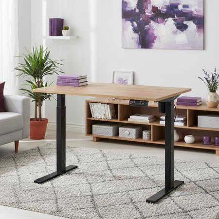 Biurko elektryczne Spacetronik SPE-152B z blatem 158×80 Dąb Słoneczny