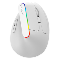 Bezdrátová vertikální myš Delux M618C RGB bílá