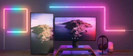 LED RGB WIFI Tuya 6x 40cm modulární nástěnné svítidlo