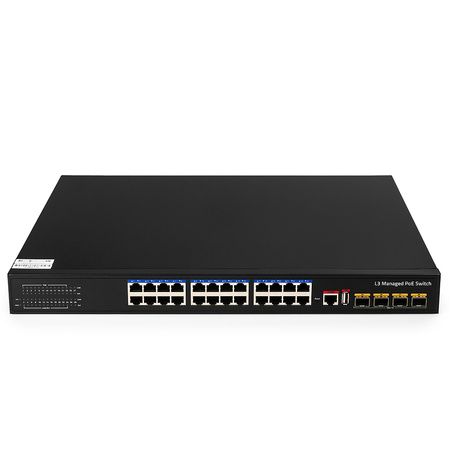 SWITCH 24x PoE+ GS5024PS4 400W 4x SFP +RJ Schicht 3