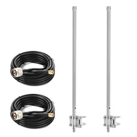 Rundstrahlantennen-Set 10dBi 4G LTE OMNI 2x5m SMA