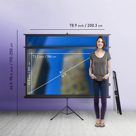 Projection Screen with Tripod 84" 4K Spacetronik