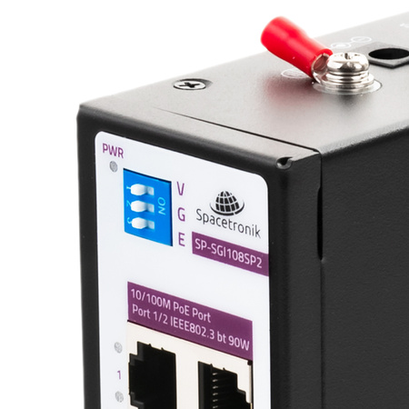 SWITCH 8portový SP-SGI108SP2 Priemyselný PoE SFP