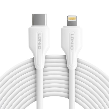 Kábel USB-C - Lightning LDNIO 2m 30W biely LC122I