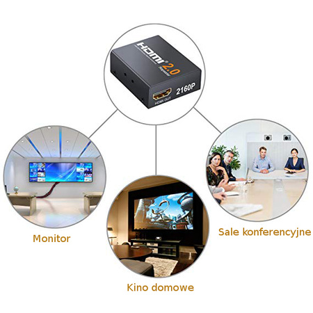 Zosilňovač HDMI Repeater 4Kx2K Spacetronik HDRE02