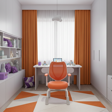 Krzesło dziecięce SPC XD26O pomarańczowe regulacja wysokości podłokietniki