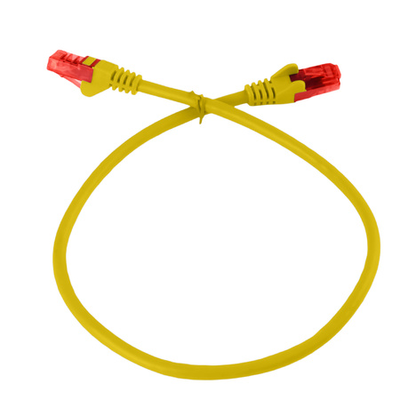 RJ45 CAT 6 U/UTP kábel AWG24 žltý 5m
