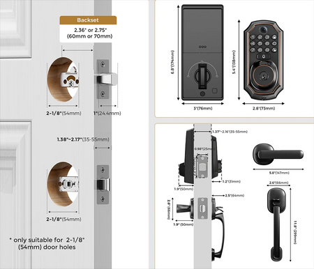 Intelligentes Türschloss mit Griff ARPHA D289H
