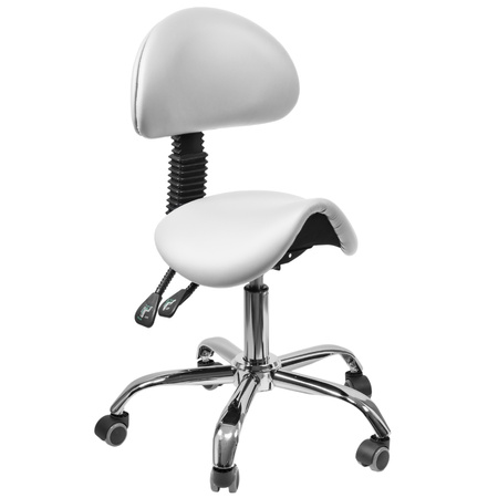 Ergonomiczny hoker regulowany SELLA biały