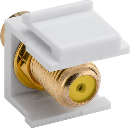 Keystone connector RCA-F cable extension yellow