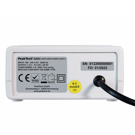 Mini zasilacz laboratoryjny PeakTech 6220