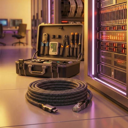 USB-C Gigabit Netzwerkkarte, 3m Adapterkabel