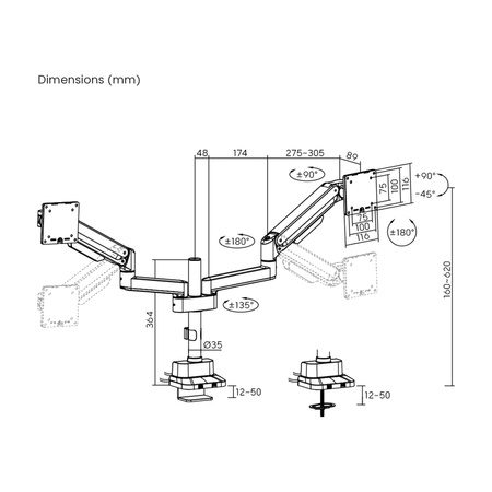 Uchwyt na monitor SPASSH120S