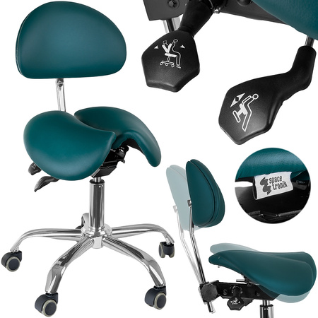 Ergonomiczny hoker regulowany SELLA niebieski