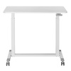 Adjustable table on wheels Buddy 04 white