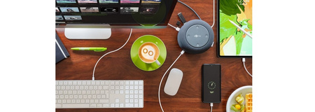 Mehrfachanschluss Goobay USB-C HDMI RJ45 USB SD AUX QI Spk