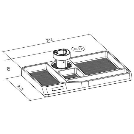 Szuflada obrotowa Spacetronik SPB126 Biała