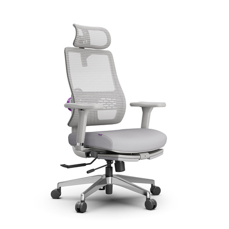 Fotel z podnóżkiem Spacetronik LUMBO 22 Szary