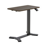 Buddy adjustable table on wheels black