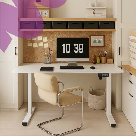 Zestaw regulowany biurko elektryczne SPE-O111 120×60 + krzesło LUMBO 11