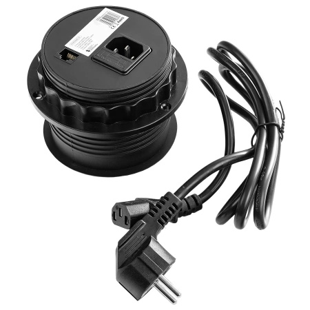 Spacetronik SPS-R1D3W V2 round tabletop socket