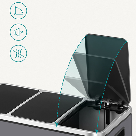 Funky Trash Can Gray Black Spacetronik Potrójny