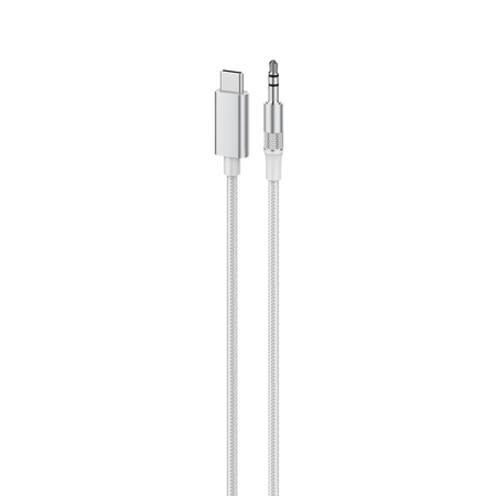 Kábel adaptéra DAC z USB-C na Jack 3,5 mm 2 m biely