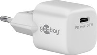 USB-C PD GaN 30W sieťová nabíjačka Goobay WHITE