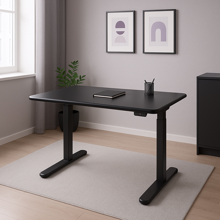 Blat MDF malowany proszkowo 120x60x2.5 Pure Black