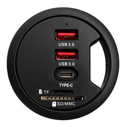 Kulatá stolní zásuvka Spacetronik SPS-R0D5B